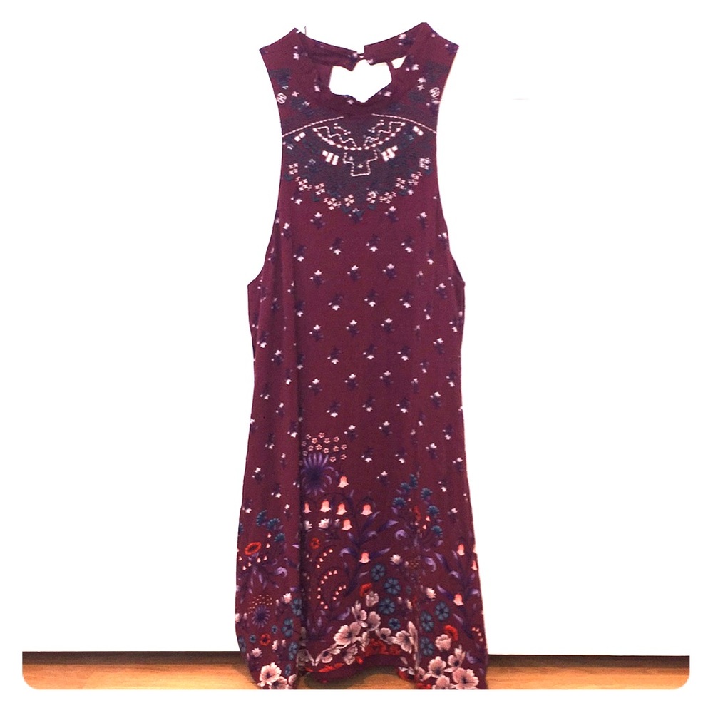 Maroon Flower Miami Dress/Tunic